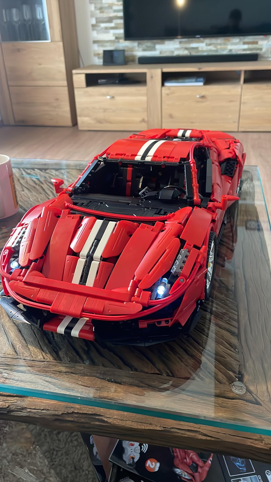 CaDA Master C61042w Supercar Ferrari 488 Klemmbausteine,3187/pcs Technik Groß Ferngesteuert Auto 1:8 Bausteine,MOC Sportwagen Modell Spielzeug