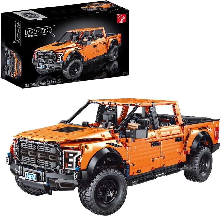 Technik Auto für Ford Raptor F-150, 3249 Teile Technik Pick-up Modell, Truck Modellbau Kompatibel mit Lego Technik