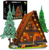Weihnachtshaus für Lego Weihnachten 2023, Waldhaus Modell Klemmbausteine Bauset Kompatibel mit Lego Weihnachten Haus 2023