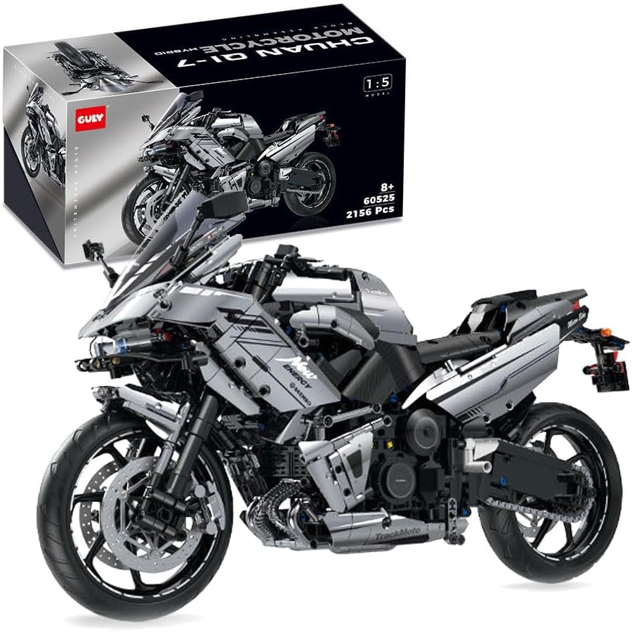 Technik Motorrad für Kawasaki, 2156 Teile Technik Motorrad Modell Motorrad Modellbau Klemmbausteine Kompatibel mit Lego Technik Motorrad