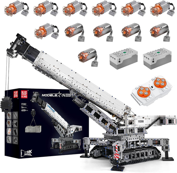 Technik Liebherr 11200 Kran mit 12 Motor, 4000 Teile, Technik Ferngesteuert Raupenkran LKW-Kran Kompatibel mit LEGO Technik