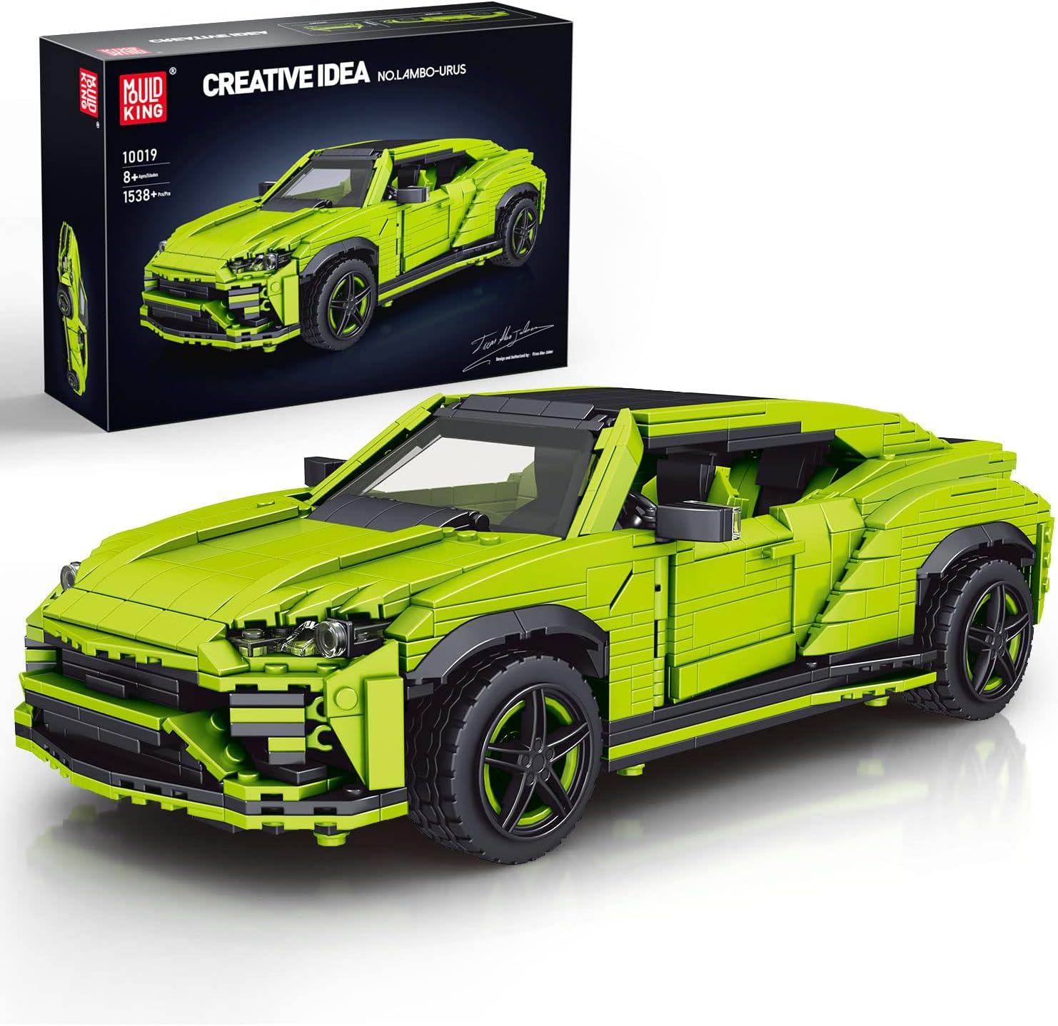 Mould King 10019 Speed Champions Lamborghini URUS Modell Rennwagen Klemmbausteine Autobausätze Für Kinder Erwachsene(1538 Teile)