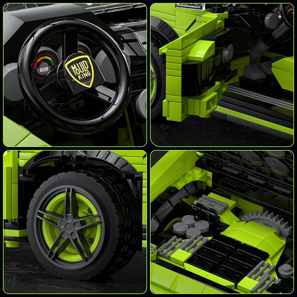 Mould King 10019 Speed Champions Lamborghini URUS Modell Rennwagen Klemmbausteine Autobausätze Für Kinder Erwachsene(1538 Teile)