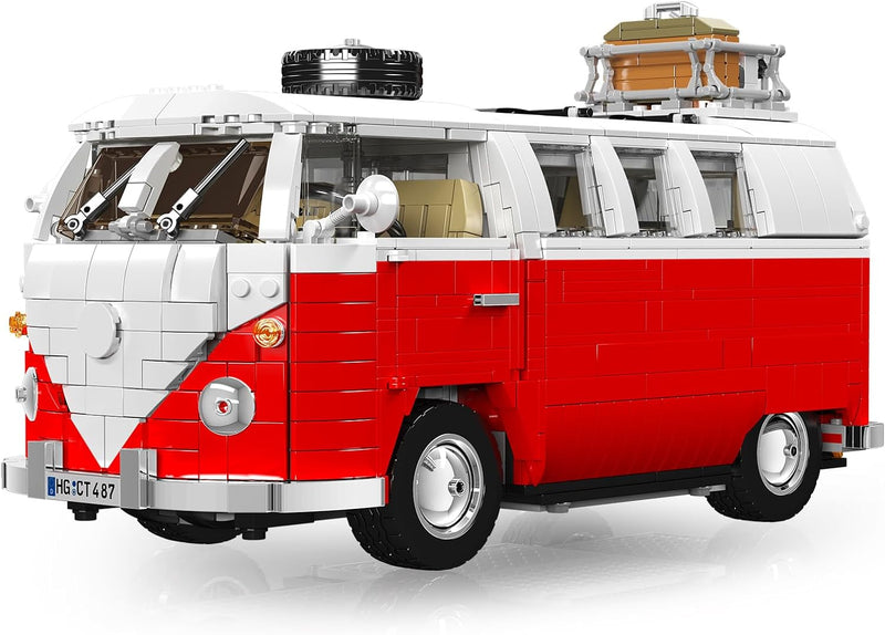 T1 Campingbus Modell, Kreativität Der öffentliche Bus Auto Modellauto Bausatz 2056 Teile