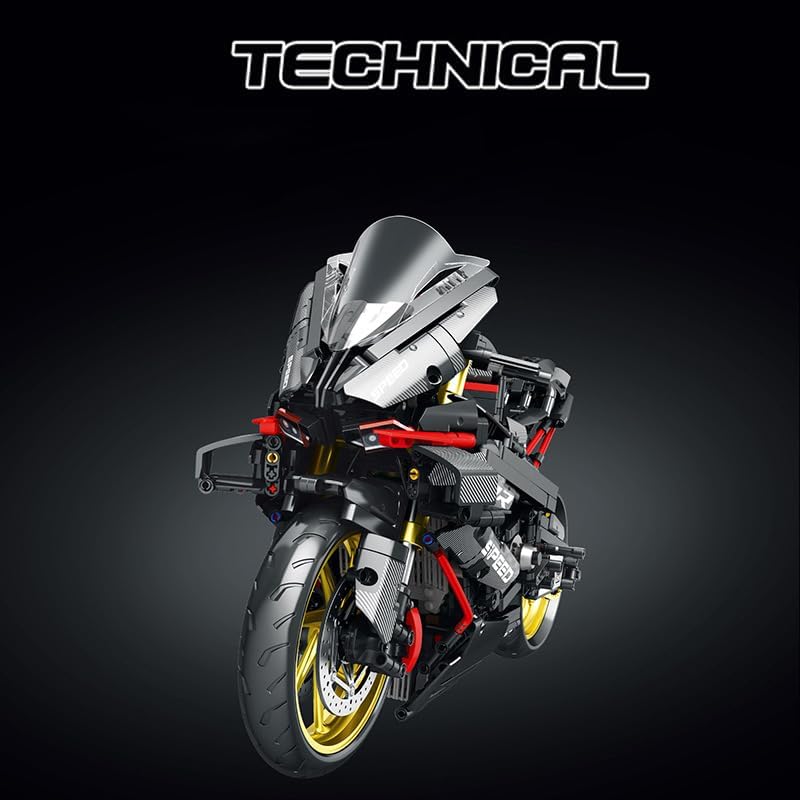 Technik Motorrad für BMW Motorrad Modell, 1920 Teile Technic Motorrad Supermotorrad Modellbausatz Kompatibel mit Lego Technik Motorrad