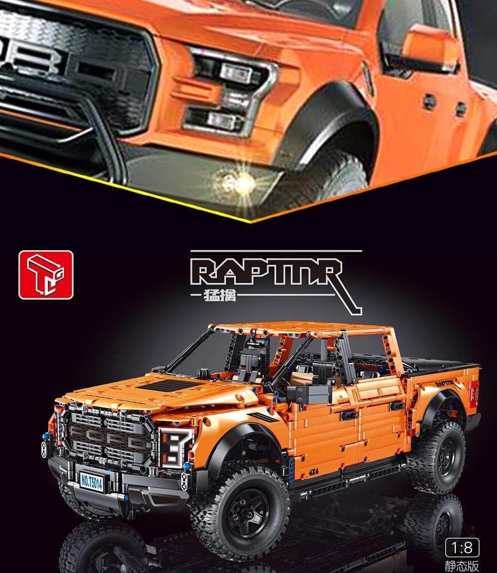 Technik Auto für Ford Raptor F-150, 3249 Teile Technik Pick-up Modell, Truck Modellbau Kompatibel mit Lego Technik