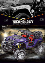 Technik Offroad für Jeep Wrangler Rubicon, 2680 Teile Technik Geländewagen Motorisierte Modell, Technik Ferngesteuert Auto Custom Bausteine Kompatibel mit Lego Technik