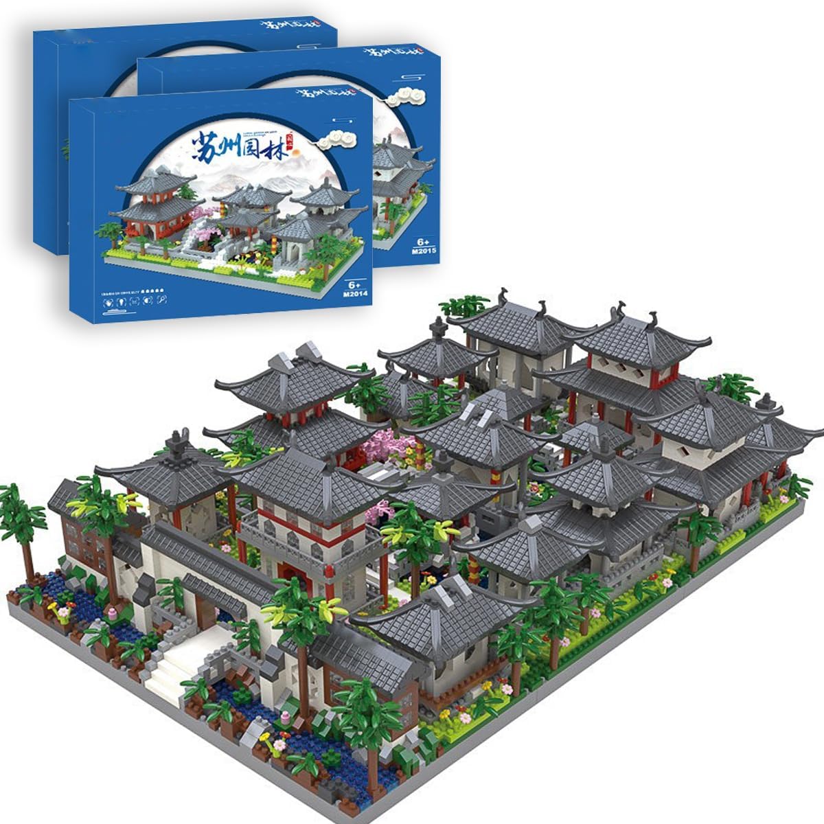 Modular Haus Bausteine, 5650 Suzhou Garden Klemmbausteine Chinesische Architektur Bausatz, MOC Architecture Model Building Kits, Spielzeug Geschenke für Kinder Erwachsene