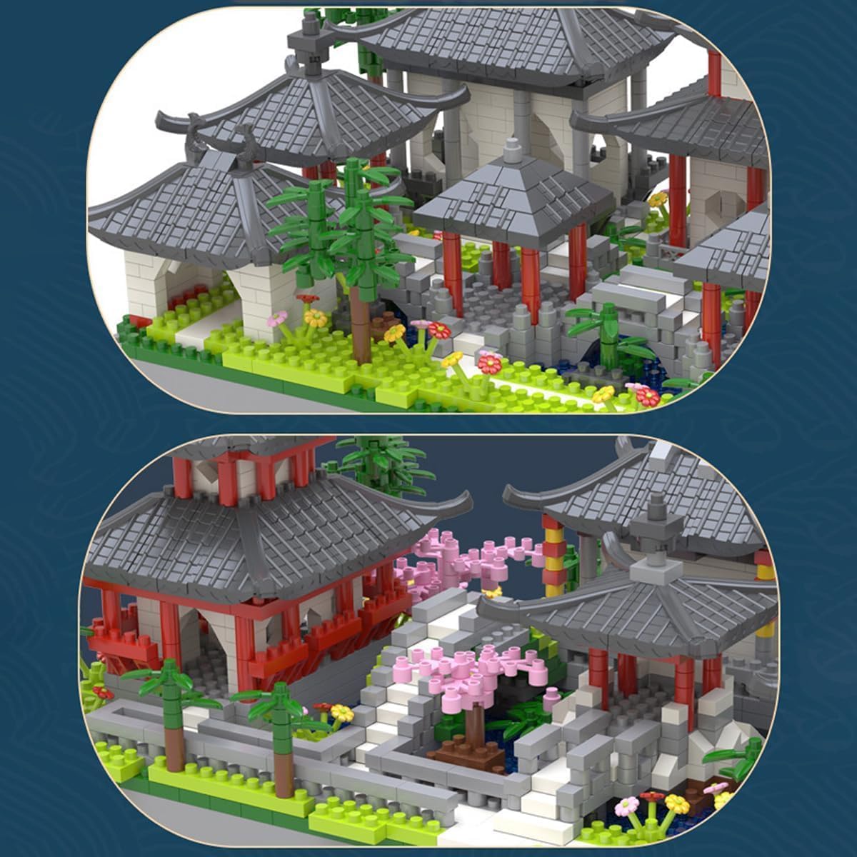 Modular Haus Bausteine, 5650 Suzhou Garden Klemmbausteine Chinesische Architektur Bausatz, MOC Architecture Model Building Kits, Spielzeug Geschenke für Kinder Erwachsene