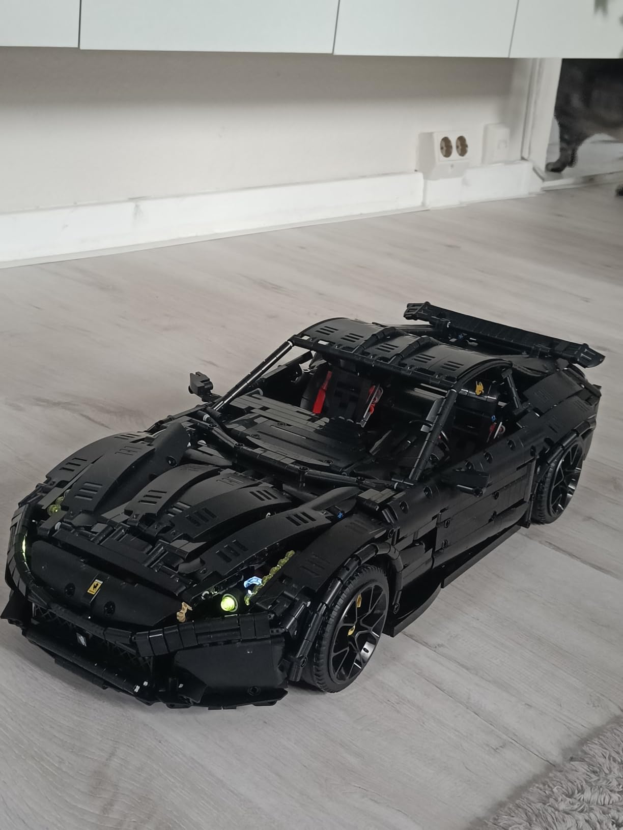 Technik Ferrari F12 Supercar Modell, 3097 Teile Groß Ferngesteuerter Klemmbausteine Sportwagen,1:8 MOC Technik Auto Modell Spielzeug