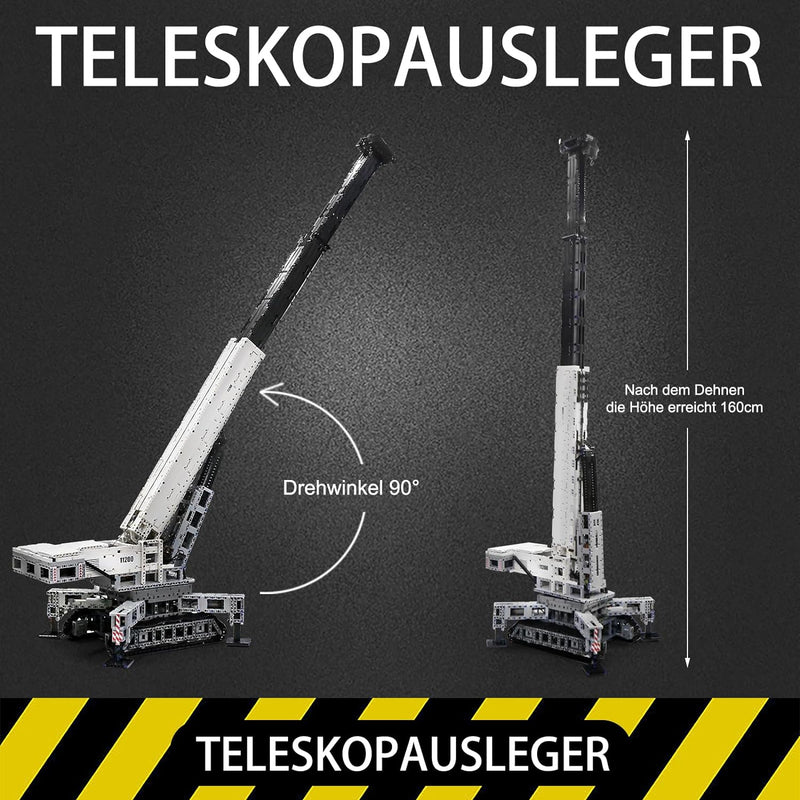 Technik Liebherr 11200 Kran mit 12 Motor, 4000 Teile, Technik Ferngesteuert Raupenkran LKW-Kran Kompatibel mit LEGO Technik