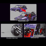 Technik Offroad für Jeep Wrangler Rubicon, 2680 Teile Technik Geländewagen Motorisierte Modell, Technik Ferngesteuert Auto Custom Bausteine Kompatibel mit Lego Technik