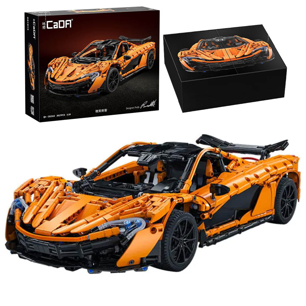 CADA C61513W Technik Auto für Maclaren P1, 1:10 Groß Auto Modellbausatz, 3617 Teile Klemmbausteine Technik Auto MOC Set, Kompatibel mit Lego Technik