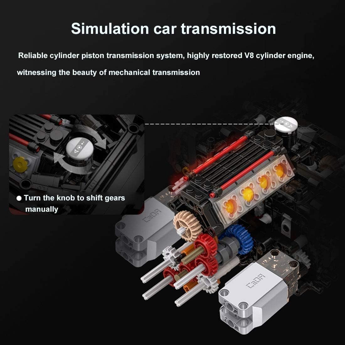 CaDA Master C61042w Supercar Ferrari 488 Klemmbausteine,3187/pcs Technik Groß Ferngesteuert Auto 1:8 Bausteine,MOC Sportwagen Modell Spielzeug