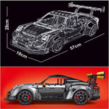 Technik 911 GT2-RS Sportwagen Auto Bausatz, TGL-T5026, 3389 Teile mit 5 Motoren Groß Ferngesteuert Technik Auto Klemmbausteine (Originalverpackung)