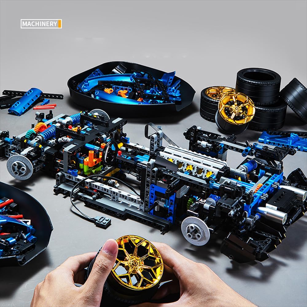 Technik Auto für Lamborghini SVJ, 3800+ Teile Technik Auto Ferngesteuert Auto Motorisierte Sportwagen Modellbau Custom Bausteine Kompatibel mit Lego Technik Auto