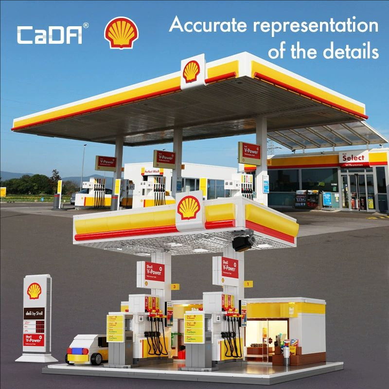 Shell Tankstelle Shell Retail Station - 1222 Teile - CaDa C66026W