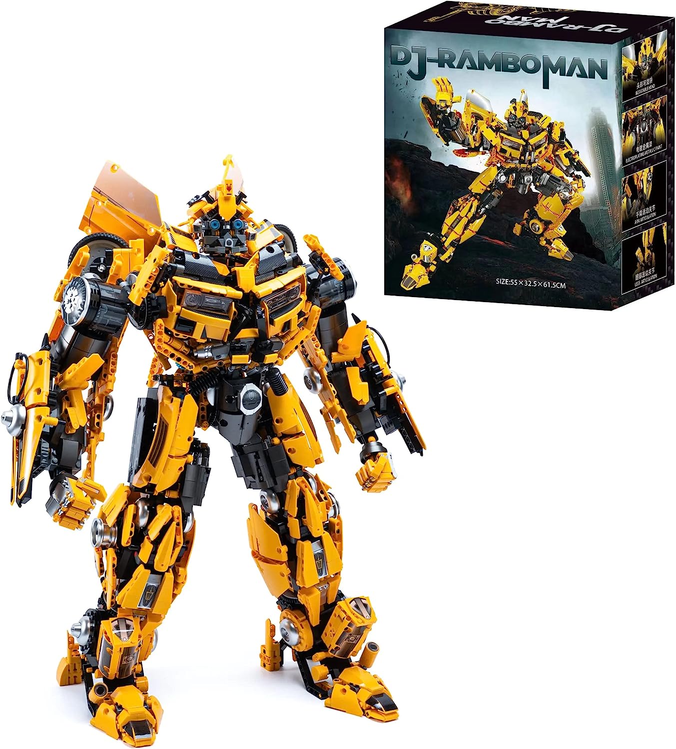 Technik Bumblebee Modellbausatz, 5692 Teile Groß MOC Klemmbausteine Bumblebee Bauset, Kompatibel mit Lego Optimus Prime Bumblebee