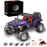 Technik Offroad für Jeep Wrangler Rubicon, 2680 Teile Technik Geländewagen Motorisierte Modell, Technik Ferngesteuert Auto Custom Bausteine Kompatibel mit Lego Technik