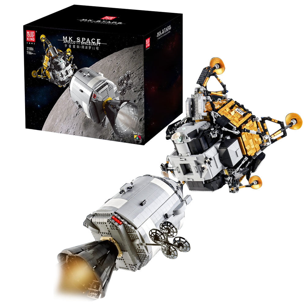 Apollo 11 Raumschiff Modell, 7106 Teile Raumschiff Klemmbausteine Bauset Kompatibel mit Lego Star Wars Apollo 11