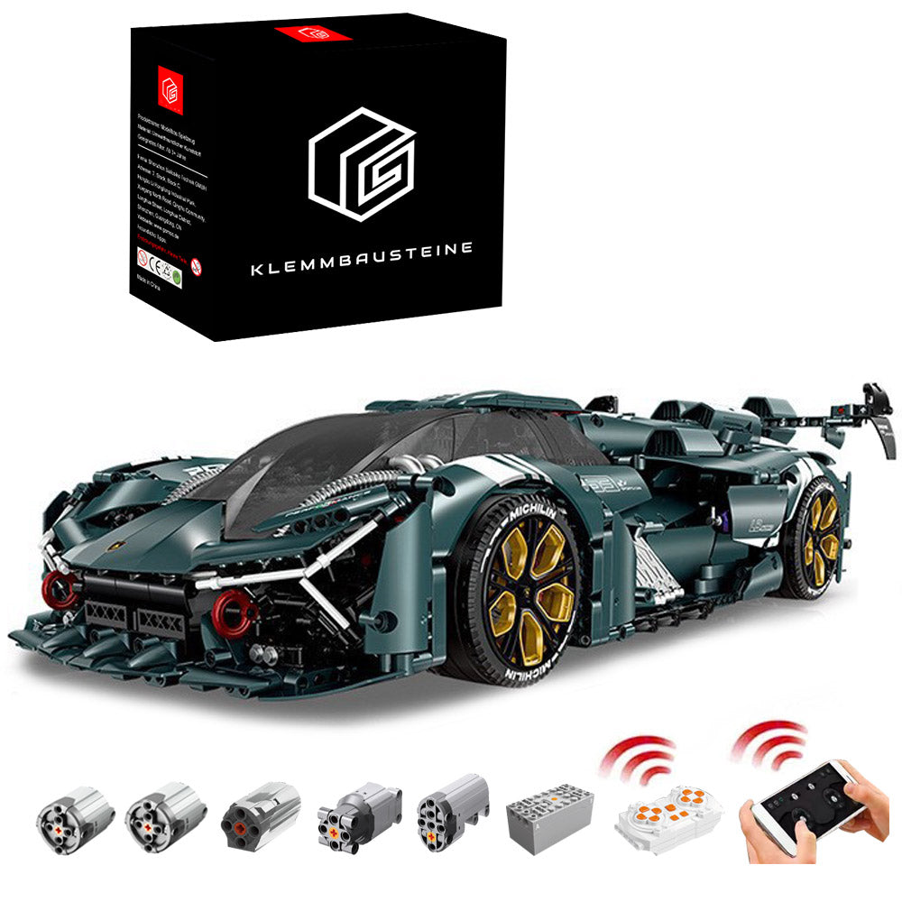 Technik Auto für Lamborghini Terzo Millennio Supercar, 3466+ Teile Technik Auto Modellbau, Technic Supersportwagen Modell Bausatz Kompatibel mit Technik Auto, K-10611