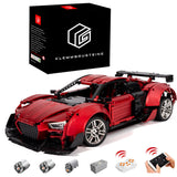 Technik Auto für Audi R8 Supersportwagen Modell, Technik Sportwagen Technik ferngesteuert Auto mit Motor Bausatz Kompatibel mit Lego Technik