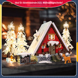 Weihnachtshaus für Lego Weihnachten 2023, Weihnachten Haus Weihnachtskalender Klemmbausteine Modell Bauset Kompatibel mit Lego Weihnachten