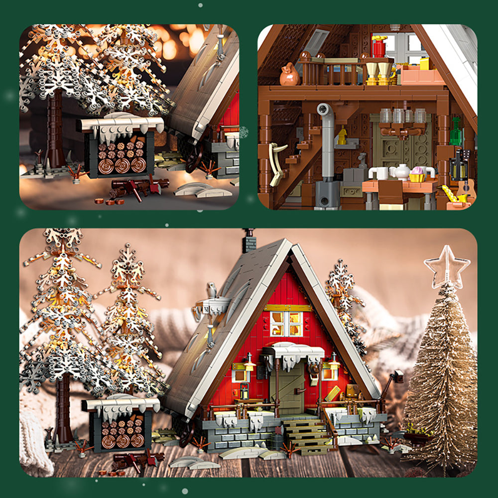 Weihnachtshaus für Lego Weihnachten 2023, Weihnachten Haus Weihnachtskalender Klemmbausteine Modell Bauset Kompatibel mit Lego Weihnachten