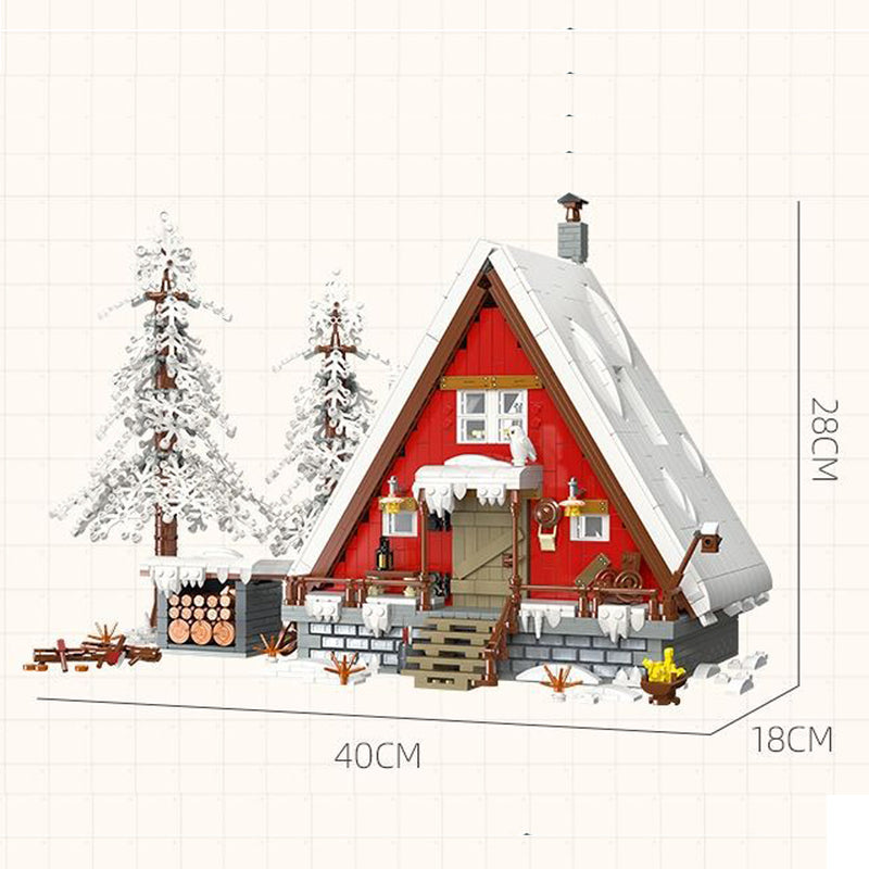 Weihnachtshaus für Lego Weihnachten 2023, Weihnachten Haus Weihnachtskalender Klemmbausteine Modell Bauset Kompatibel mit Lego Weihnachten