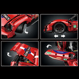 Technik Auto für Porsche Cabrio, Technik Supercar Technik Auto Ferngesteuert Modell, 1538 Teile Technik Sportwagen Modell Kompatibel mit Lego Technik