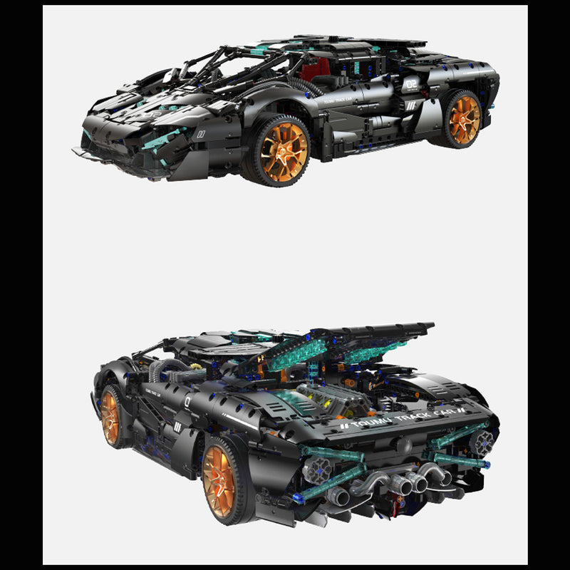 Technik Auto für Lamborghini Modell, 3520+ Teile Technik Auto Technik Sportwagen, 1:8 Groß MOC Technik Auto Modell Bauset Kompatibel mit LEGO Technik Auto, T3004