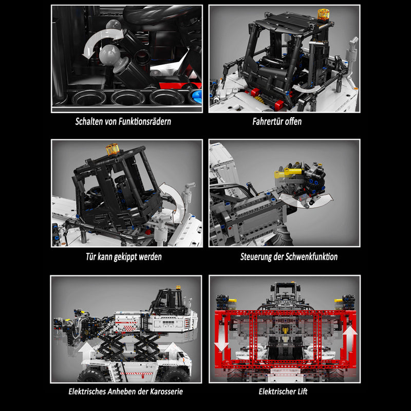 Technik Gabelstapler, Technik Container Gabelstapler, 4878 Teile Technik Stapler mit Motoren Pneumatik Zylinder Bausatz Kompatibel mit Lego Technik Gabelstapler