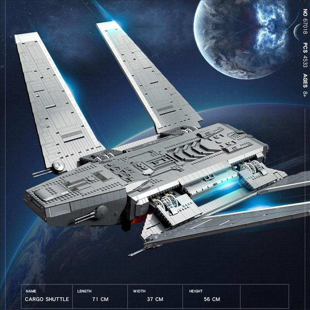 Cargo Shuttle fur Lego Star wars, 4533 Teile Raumschiff Modell Klemmbausteine Bauset Kompatibel mit Lego Star Wars