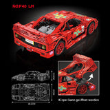 Technik Auto für Ferrari F40, 2688 Teile Technik Sportwagen Ferngesteuert Modell Klemmbausteine Bauset Kompatibel mit Lego Technik Auto