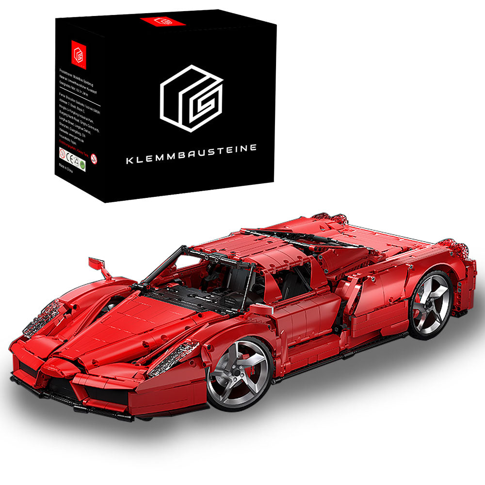 Technik Auto für Ferrari Enzo Supercar, Technik Auto groß Bausatz Kompatibel mit Lego Technik Supercar