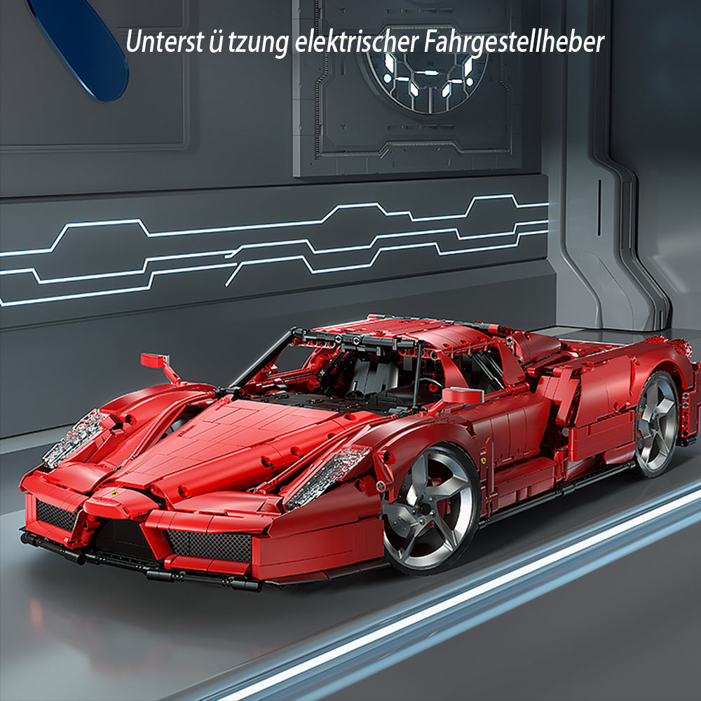 Technik Auto für Ferrari Enzo Supercar, Technik Auto groß Bausatz Kompatibel mit Lego Technik Supercar