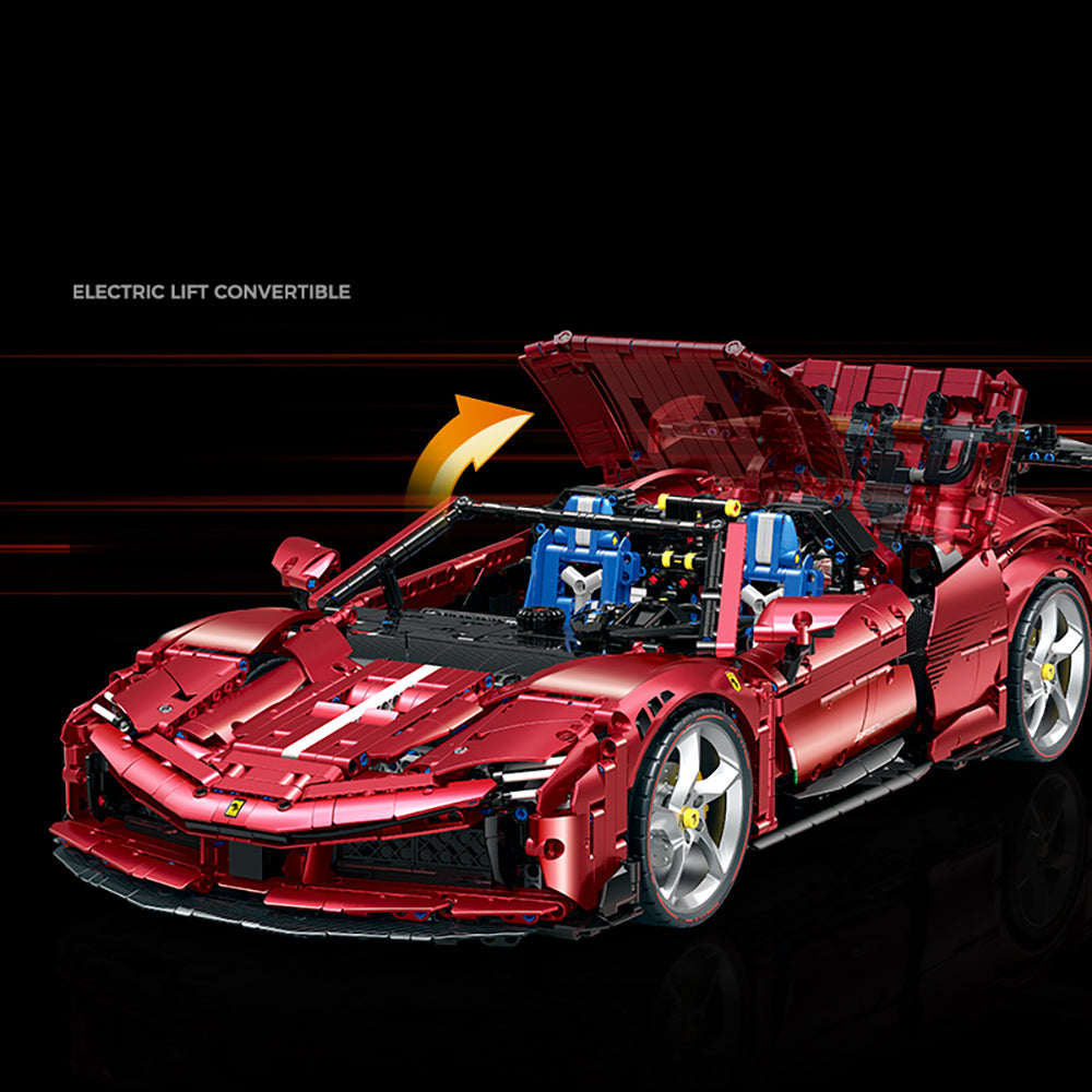 Technik Auto für Ferrari SF90 Modell, 3980+ Teile Technik Auto Technik Sportwagen, 1:8 Groß MOC Technik Auto Modell Bauset Kompatibel mit Lego Technik Auto, 10623