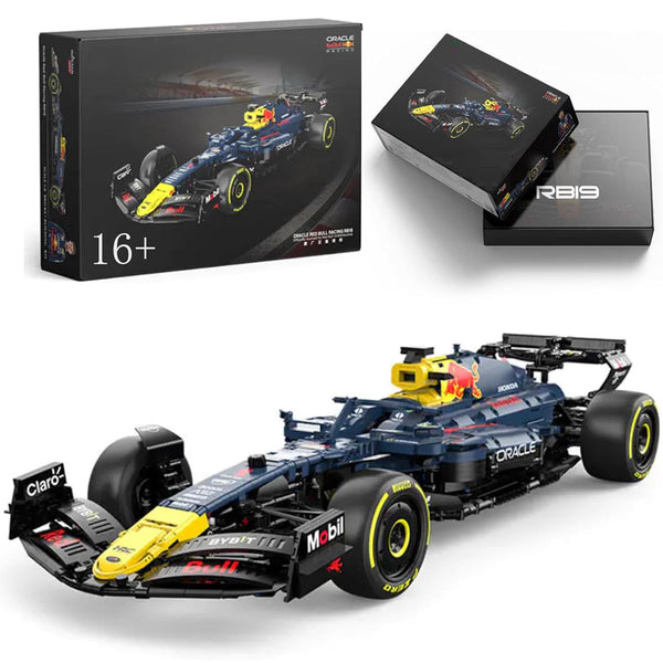 Technik Auto F1 für Red Bull RB19, 2400+ Teile Technik F1 Auto Modell Rennwagen Modellbau Klemmbausteine Kompatibel mit Lego Technic Auto