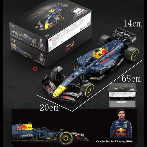 Technik Auto F1 für Red Bull RB19, 2400+ Teile Technik F1 Auto Modell Rennwagen Modellbau Klemmbausteine Kompatibel mit Lego Technic Auto