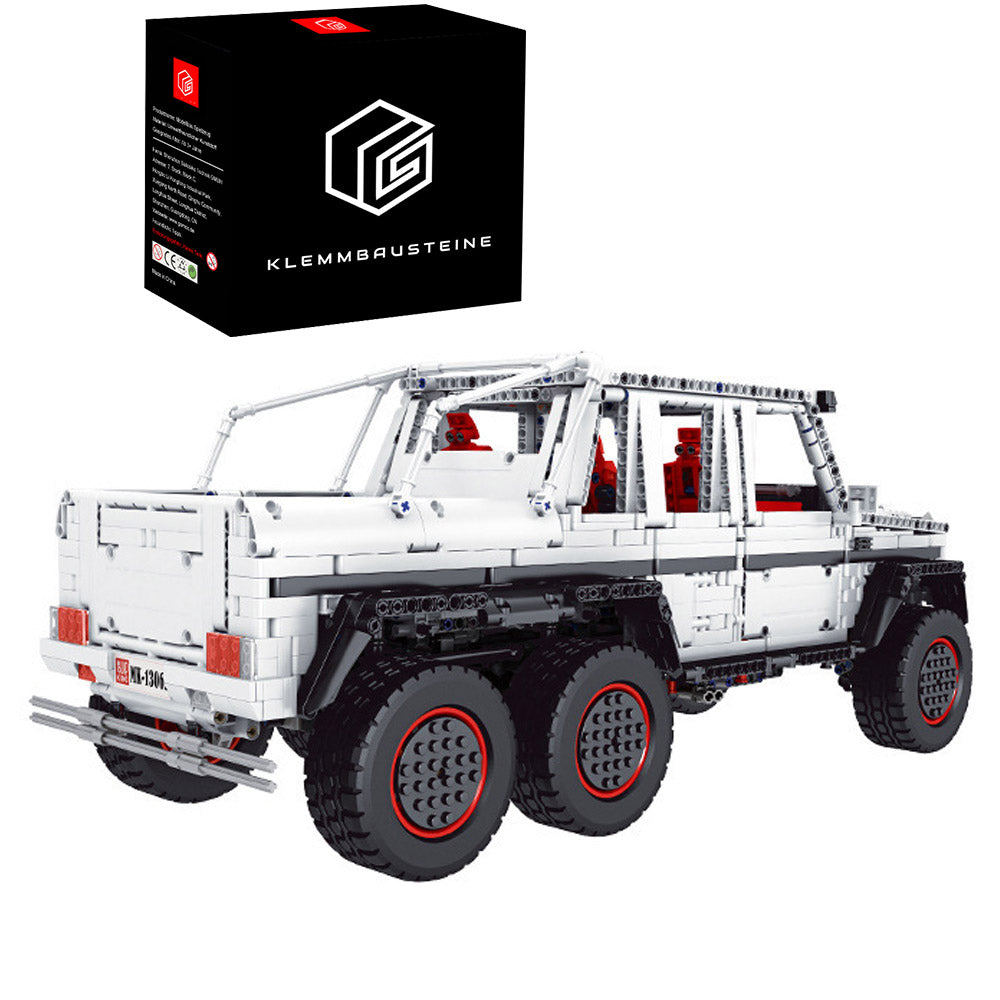 Technik Auto für Mercedes-Benz G700 Offroad-Fahrzeug, 6X6 Geländewagen, Technik Klemmbausteine Kompatibel mit LEGO Technik Auto