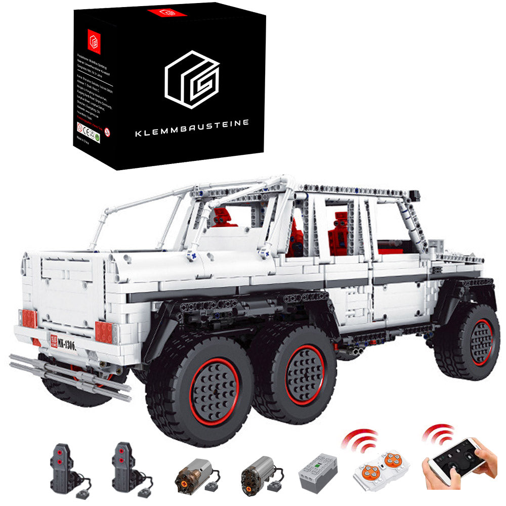 Technik Auto für Mercedes-Benz G700 Offroad-Fahrzeug, 6X6 Geländewagen, Technik Klemmbausteine Kompatibel mit LEGO Technik Auto