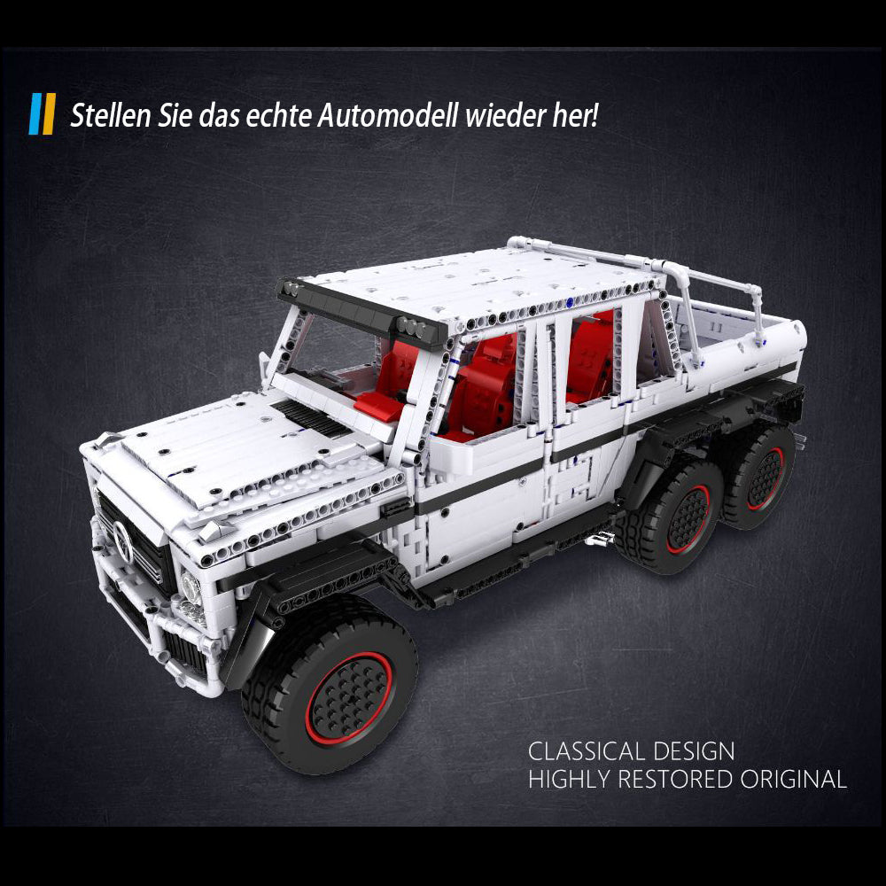 Technik Auto für Mercedes-Benz G700 Offroad-Fahrzeug, 6X6 Geländewagen, Technik Klemmbausteine Kompatibel mit LEGO Technik Auto