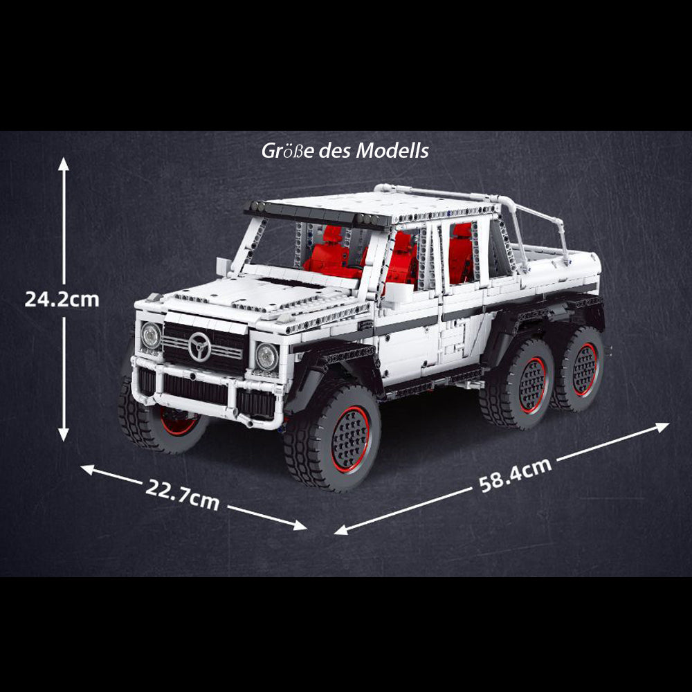 Technik Auto für Mercedes-Benz G700 Offroad-Fahrzeug, 6X6 Geländewagen, Technik Klemmbausteine Kompatibel mit LEGO Technik Auto