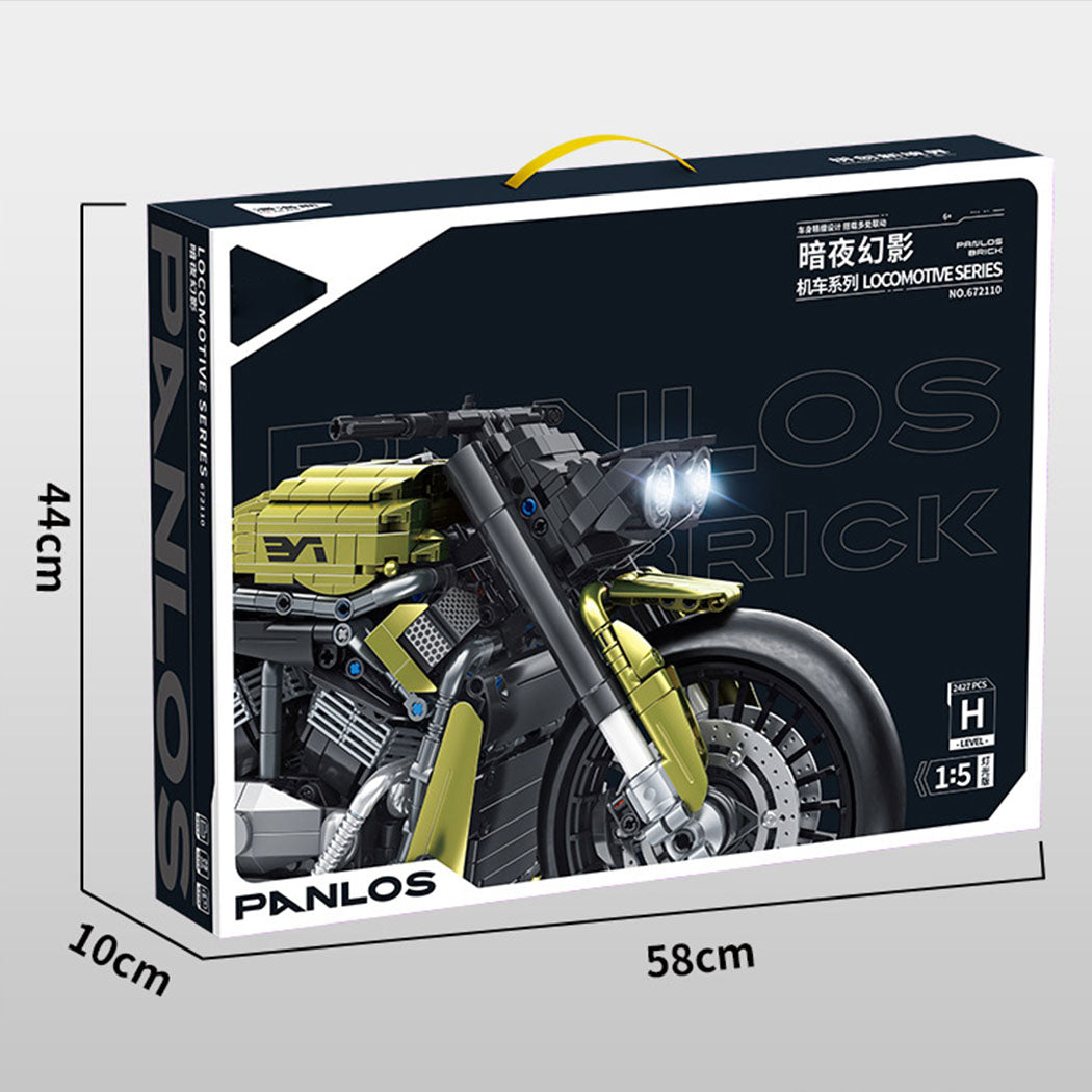 Technik Motorrad Bausatz für Harley Davidson Night Rod, 1:5 Groß Technik Motorrad ModeIIbausatz, 2420 Klemmbausteine Technik Motorrad Bausteinsatz für Kinder Erwachsene