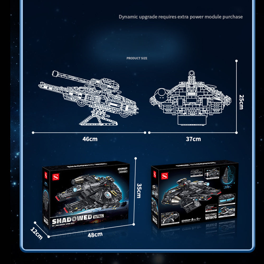 Millennium Falcon Mark II Raumschiff, 2700+ Teile Raumschiff Modell Klemmbausteine Bauset Kompatibel mit Lego Star Wars