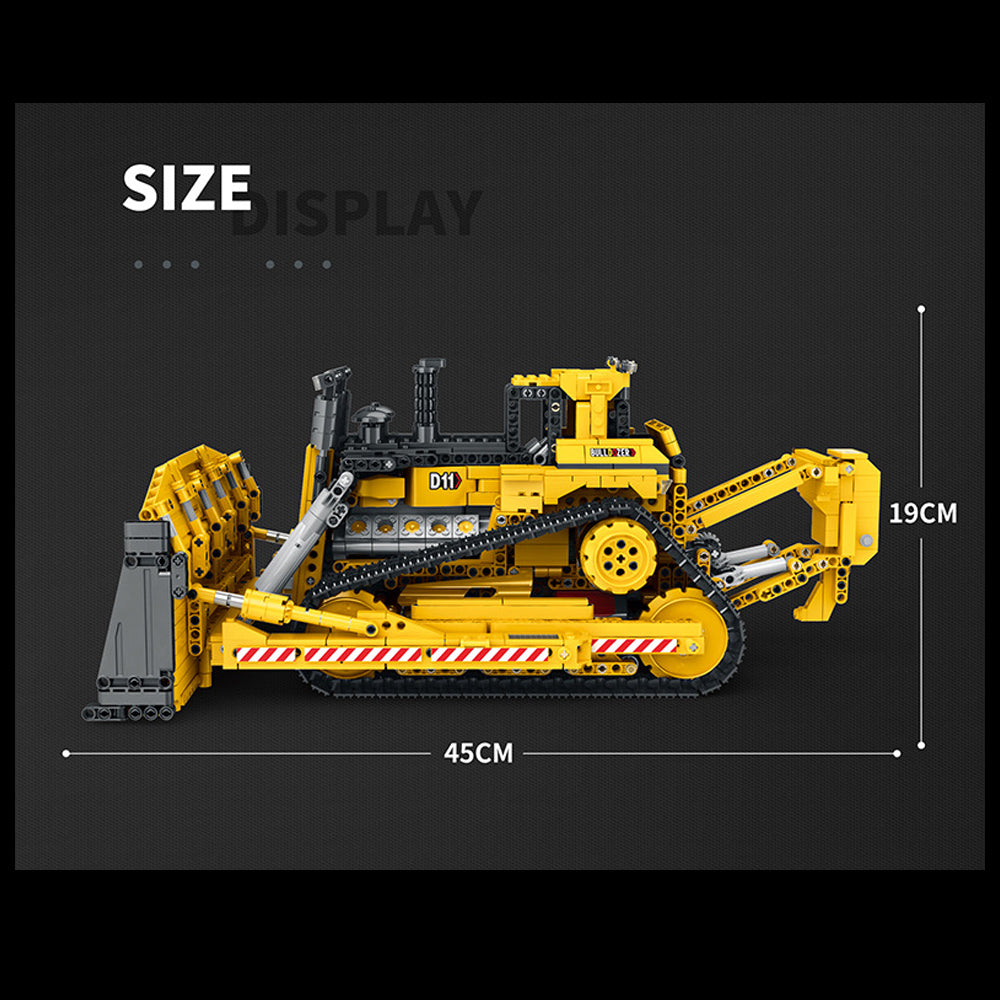 Technik Bulldozer CAT D11 Modell, 1988 Teile Technik Bulldozer Ferngesteuert Bulldozer Modellbau Custom Bausteine Kompatibel mit Lego Technik Bulldozer