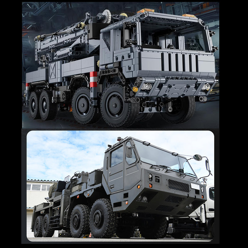 Technik Kran Militärkranwagen, 2680+ Teile Technik Kran LKW, Technik LKW 1:8 Modell Bausatz Kompatibel mit Technik Kranwagen
