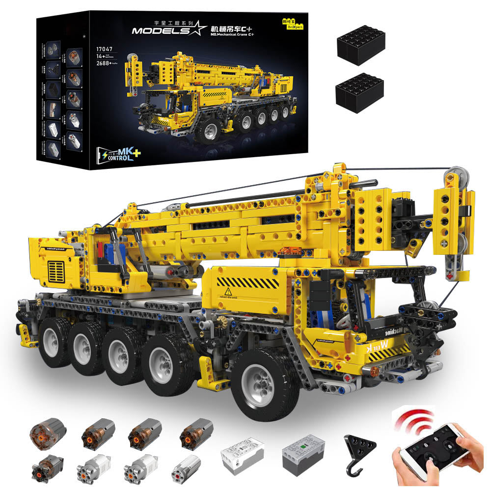 Technik Kran LKW Mit 8 M0T0R, Technik Kranwagen XXL Ferngesteuert, Technic Kran Kit Bausatz Kompatibel mit Lego Technik LKW