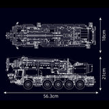 Technik Kran LKW Mit 8 M0T0R, Technik Kranwagen XXL Ferngesteuert, Technic Kran Kit Bausatz Kompatibel mit Lego Technik LKW