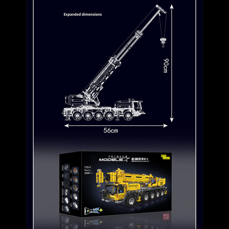 Technik Kran LKW Mit 8 M0T0R, Technik Kranwagen XXL Ferngesteuert, Technic Kran Kit Bausatz Kompatibel mit Lego Technik LKW